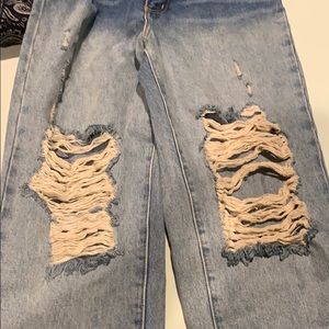 CARMAR faded wash knee distressed baggy jeans